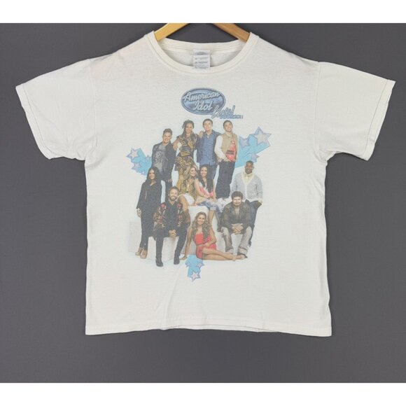 Vintage Y2K American Idol Live! Tour Concert Promo White Shirt Music TV Show - Picture 1 of 12